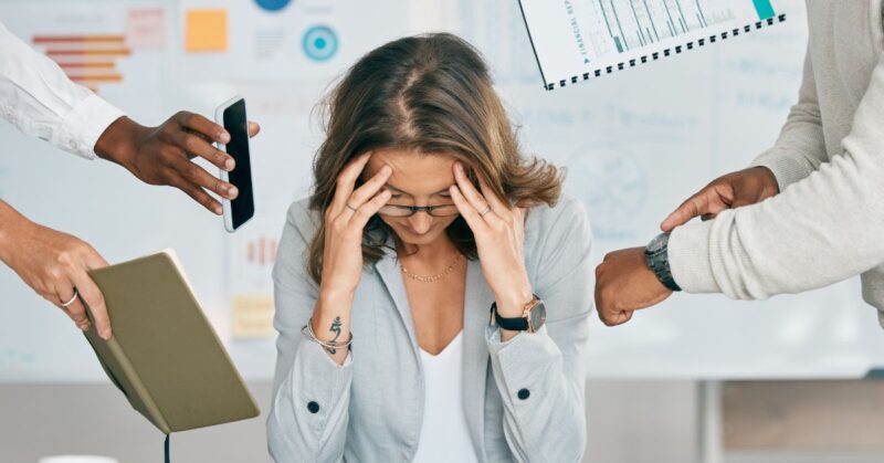 lady feeling overwhelmed
