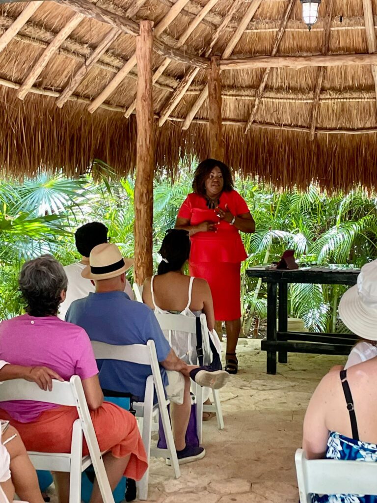 Shift/Co + Leadership Shift/Co team member presenting and acting as a leader