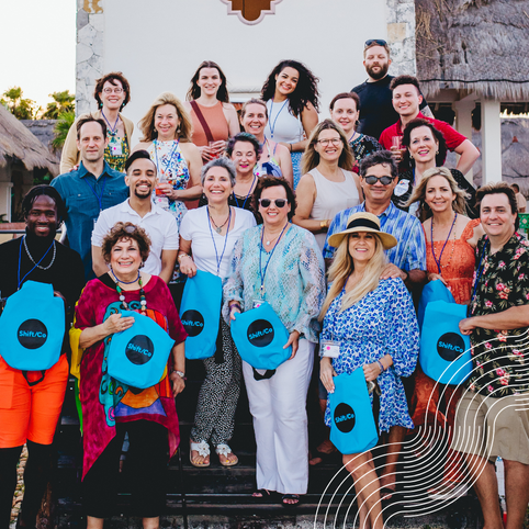 Why Shift/Co Shift/Co team posing in Cancun