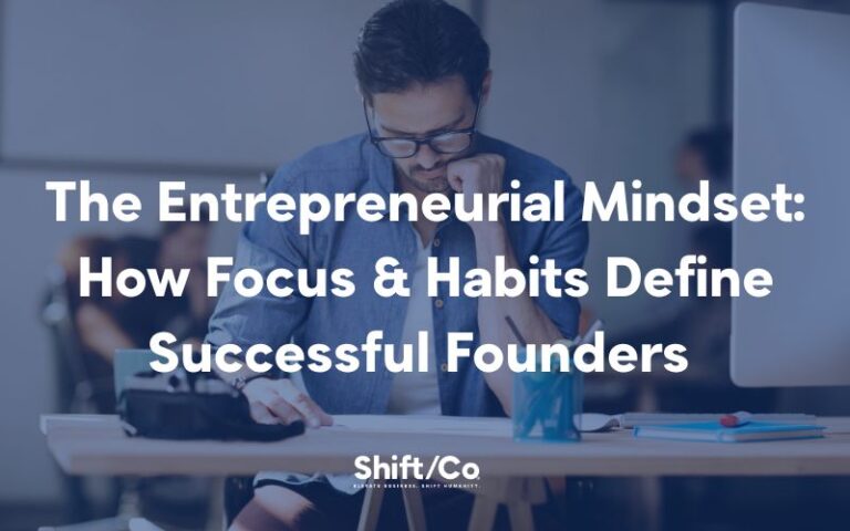 A male entrepreneur deep in focus