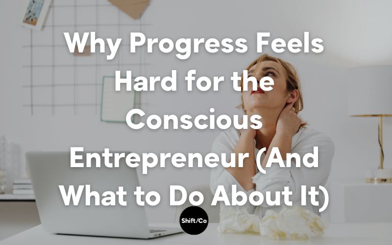 graphic illustrating a conscious entrepreneur feeling stressed