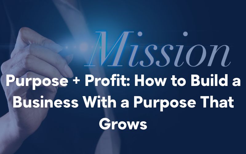 Graphic illustrating business with a purpose